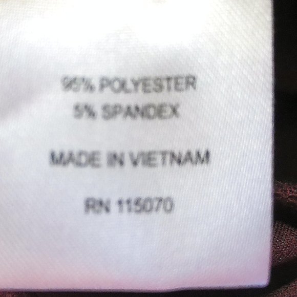 Open Draped Front Burgundy Blazer SZ M by Nina Leonard - Picture 9 of 9